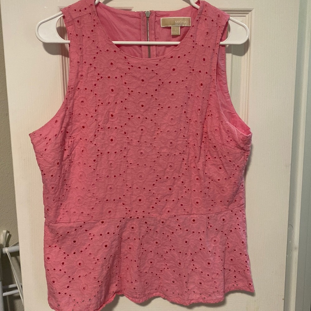 Pink Michael kors top barely used size L